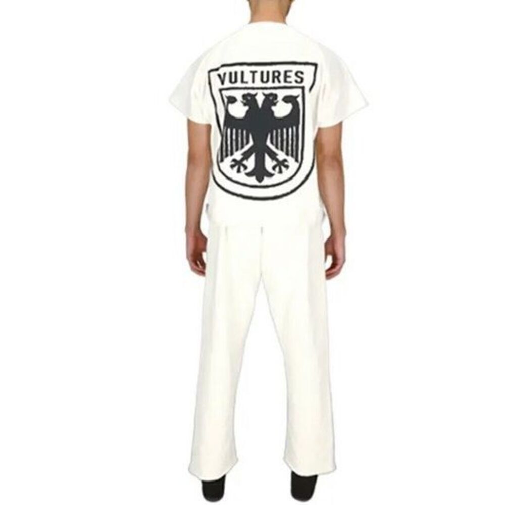 Kanye West Yeezy Vultures Merch White Roll Short Sleeve & Hem Tee Men’s Size S
